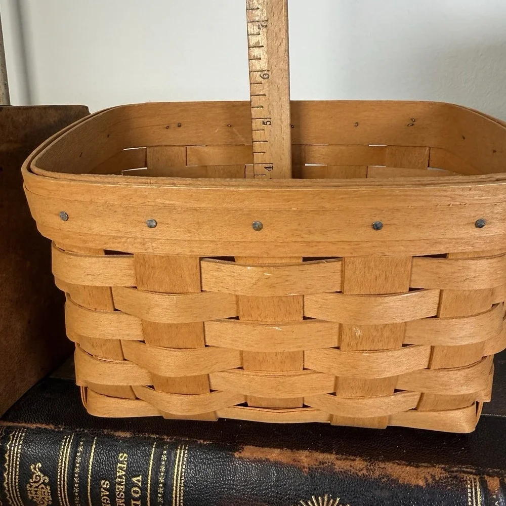 Vintage Longaberger Baskets Lot Of 3 Various Sizes Vegetable Recipe  Signed GUC